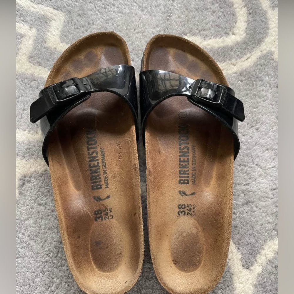 Birkenstocks Madrid Sandals Size 7-7.5 Women’s Birkenstock Size 38 Black
